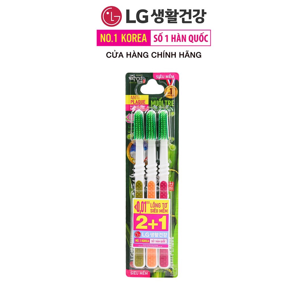 Bàn chải răng muối tre chăm sóc nướu và răng nhạy cảm Perioe BBS Antiplague - Siêu Mềm