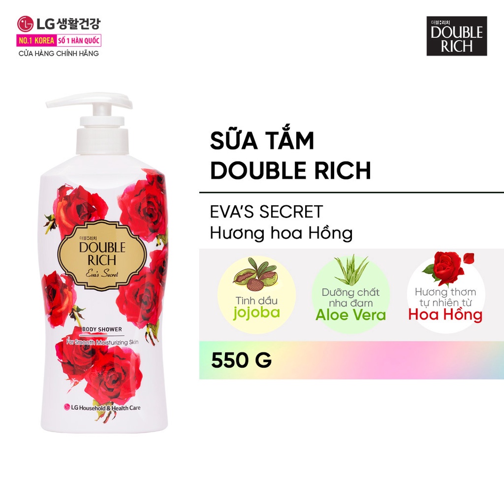 Combo 2 Sữa tắm Double Rich hương hoa chiết xuất từ thiên nhiên - Eva Secret