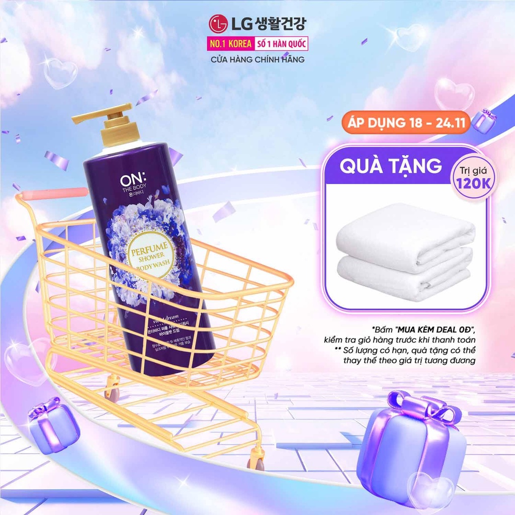 Sữa tắm dưỡng ẩm hương nước hoa On: The Body Perfume Violet Dream 1000g