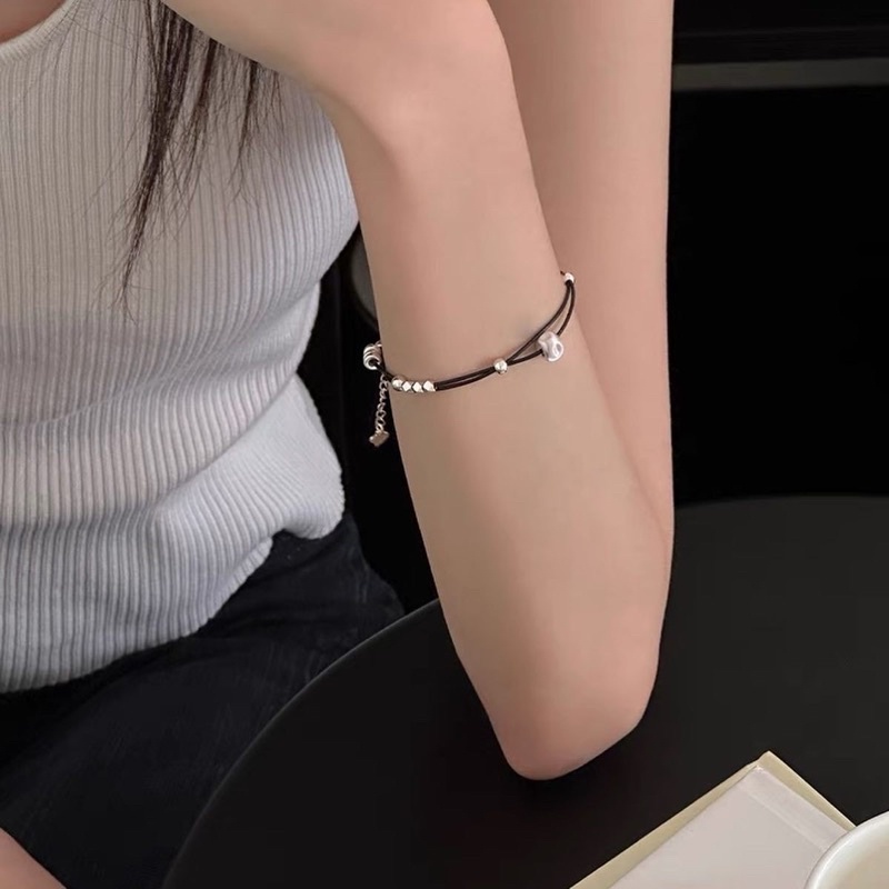 Vòng tay dây da cá tính thời trang nữ