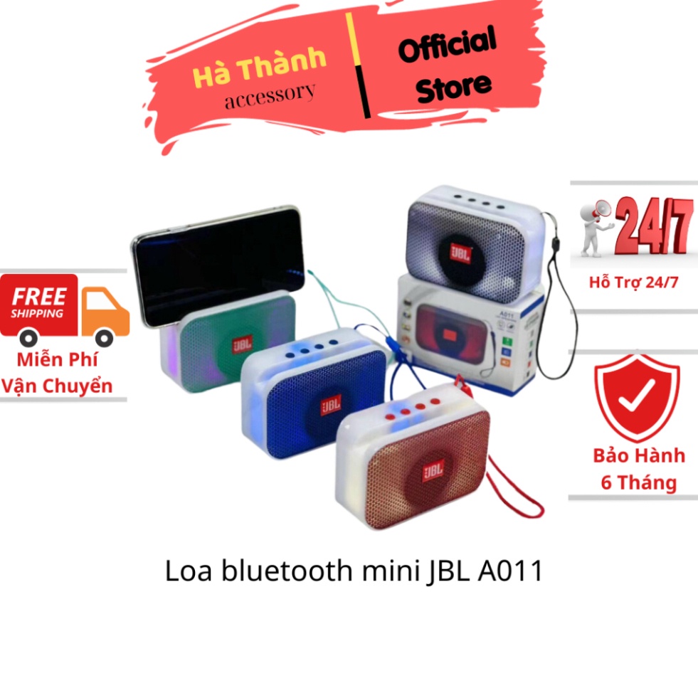 Loa bluetooth mini JBL A011 cao cấp,loa không dây nghe hát karaoke đèn led theo nhạc âm bass chuẩn chất -didongtulinh