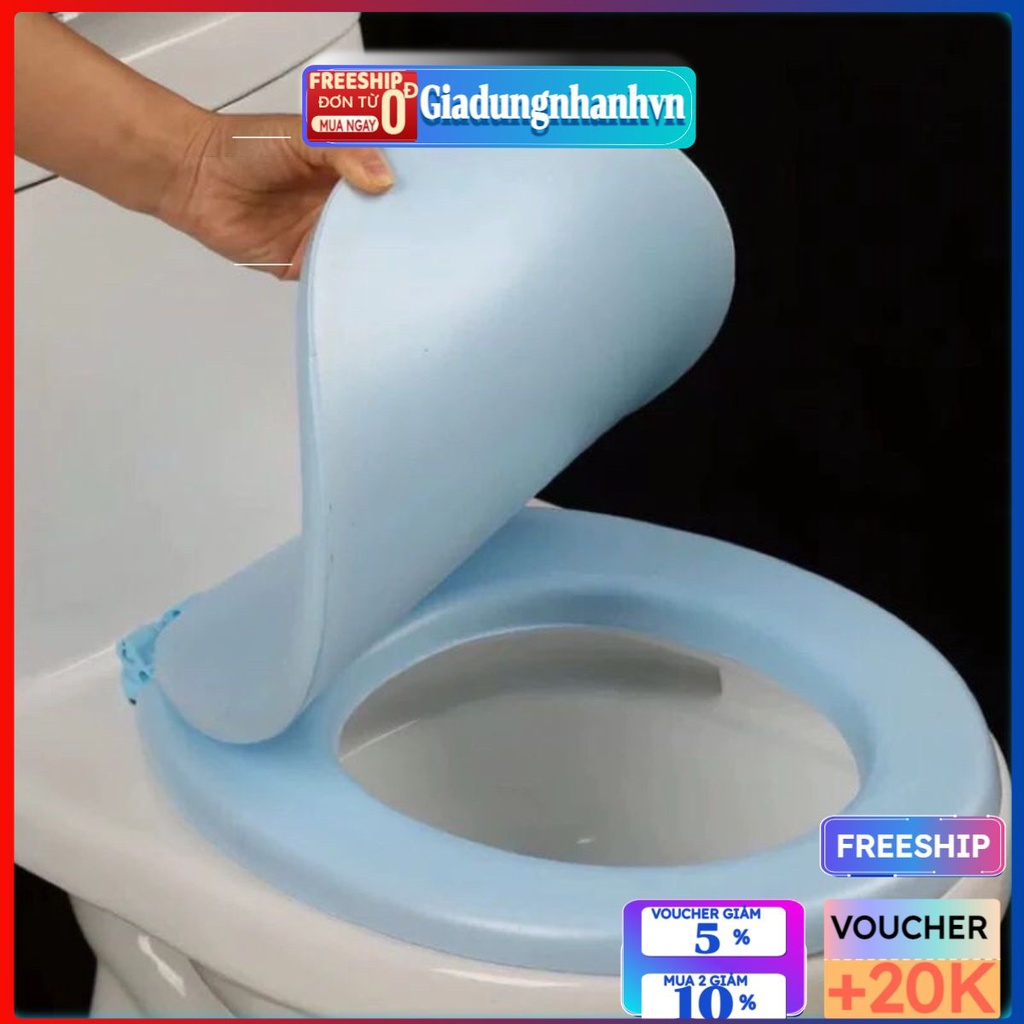 Nắp Bồn Cầu,Hàng Loại 1 Cứng Cáp Dầy Dặn, Bộ Nắp Đậy Bồn Cầu Thay Thế Dễ Dàng Tiện Lợi
