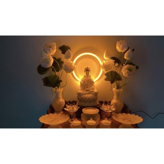 [Size 10->40] Đèn NEON LED HÀO QUANG PHẬT [CÓ KÈM NGUỒN - Nhiều size - Nhiều màu]