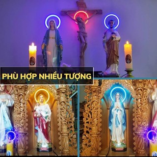   Size 10->40  Vòng đèn hào quang Led Neon đèn đặt tượng đèn trang trí tượng 