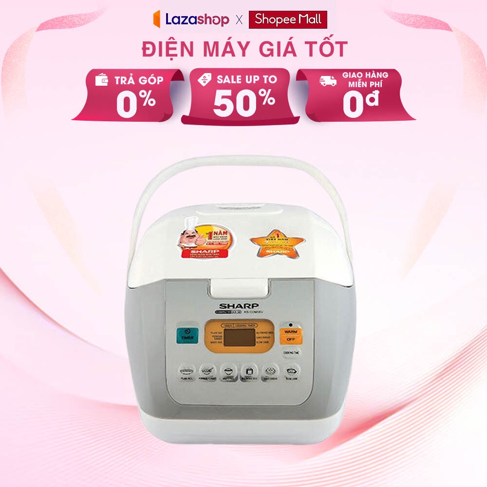 Nồi cơm điện tử Sharp 1.8 lít KS-COM18V - Hàng chính hãng