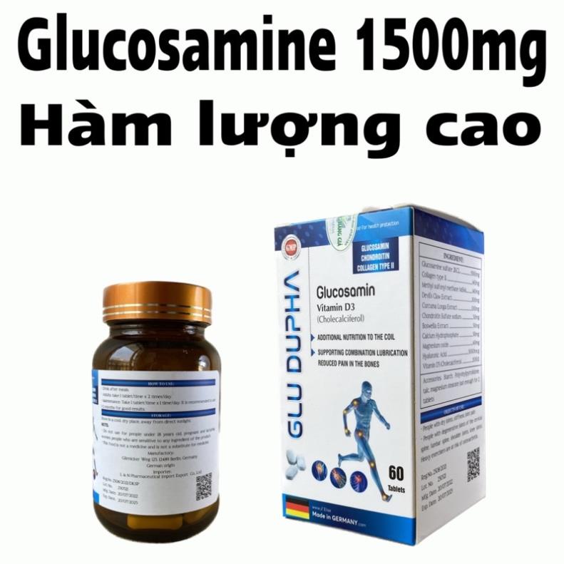 Glucosamine Viên Uống Xương Khớp Nhập Khẩu CHLB Đức GLU DUPHA Lọ 60 Viên