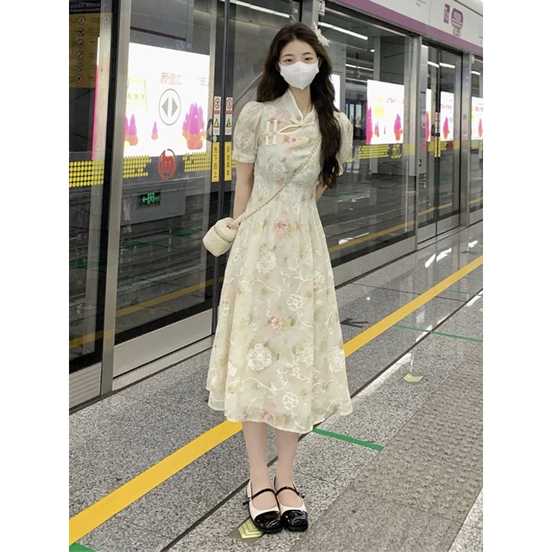 Đầm Sườn Xám Dáng Chữ a Nhẹ Nhàng Phong Cách Trung Hoa niche Nổi Tiếng Năm Mới Cho Nữ202312.1