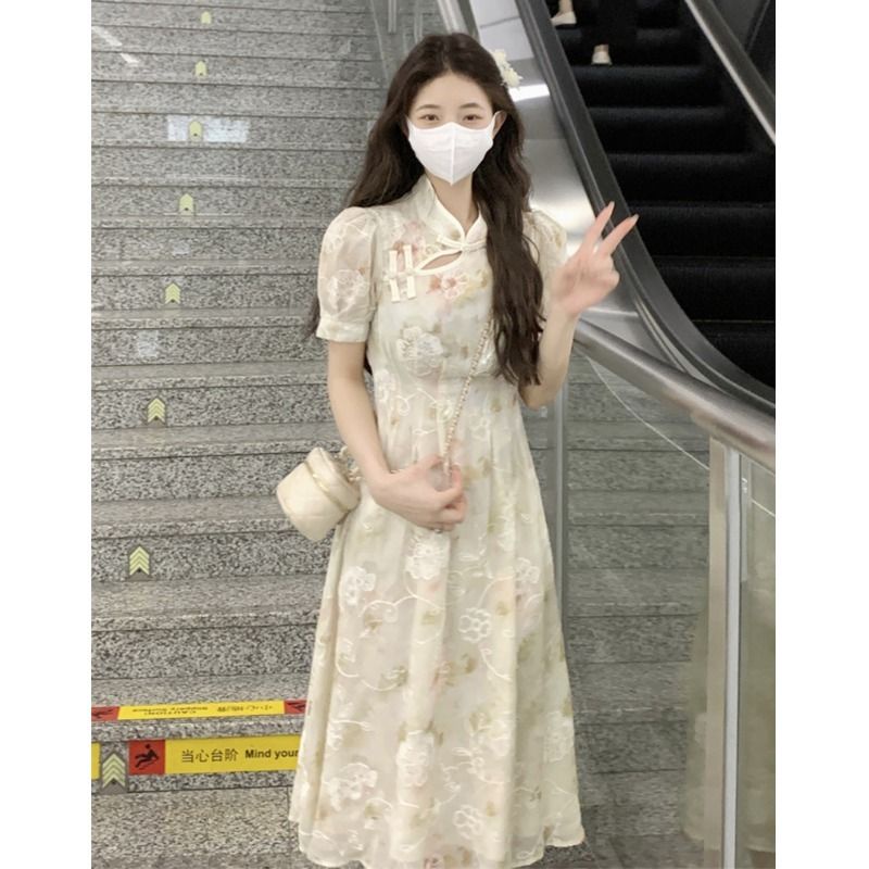 Đầm Sườn Xám Dáng Chữ a Nhẹ Nhàng Phong Cách Trung Hoa niche Nổi Tiếng Năm Mới Cho Nữ202312.1