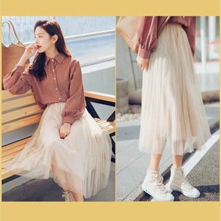 Chân váy dài xòe lưới 3 lớp chiều dài váy 68, 78cm, 88cm - hàng mới về