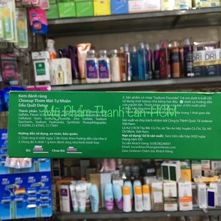 Gel đánh răng Closeup dầu quất 230g