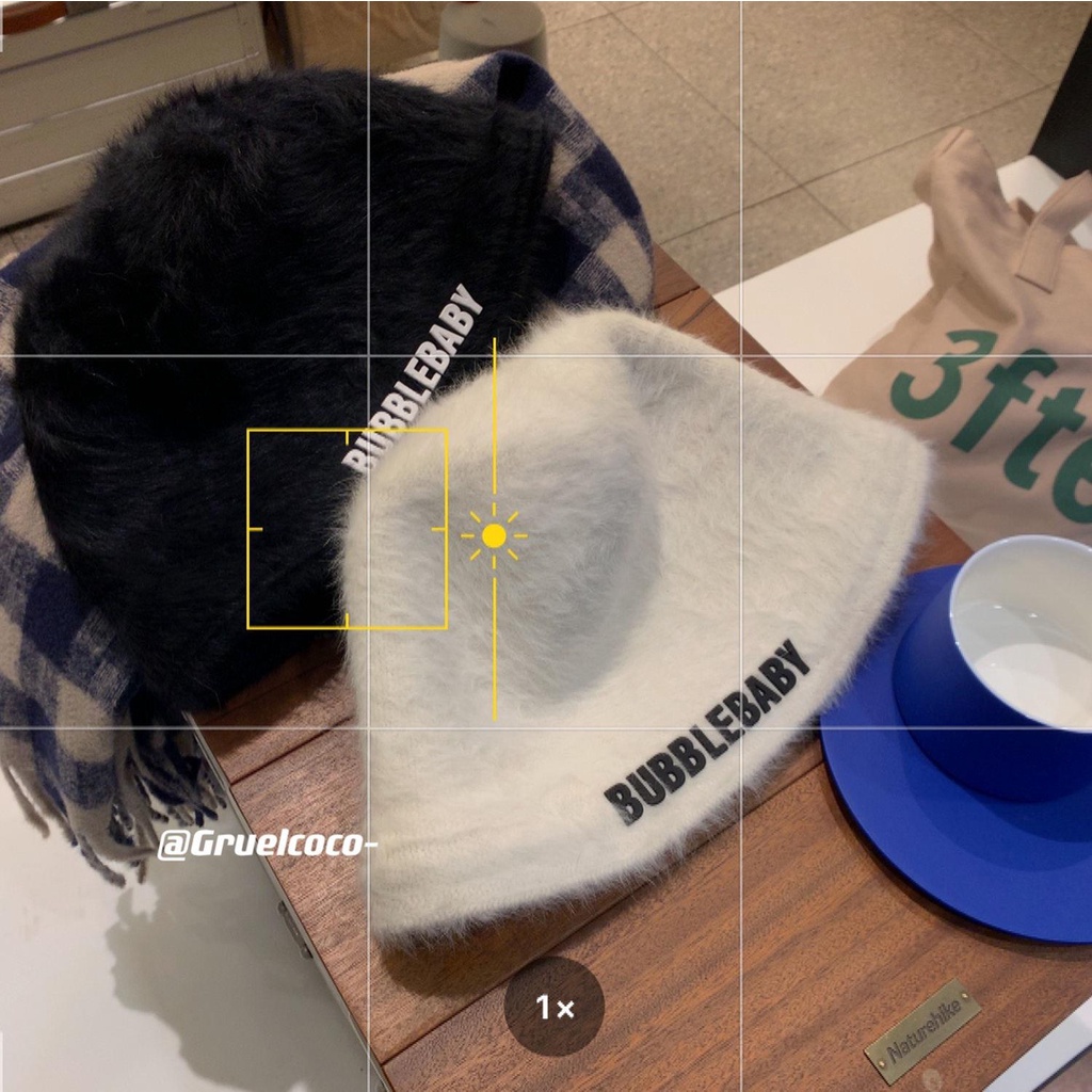 Mũ bucket Lông Thỏ Ấm Áp Thời Trang Thu Đông Dành Cho Nữ