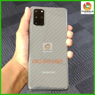 Miếng dán mặt lưng skin carbon Samsung Galaxy S20/ S20+
