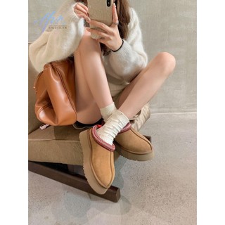 Giày lười đế dày bằng len lông cừu thời trang dành cho nữ