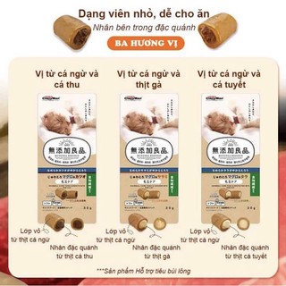 Snack tiêu búi lông vị cá ngừ Catty Man 30g cho mèo con và mèo lớn