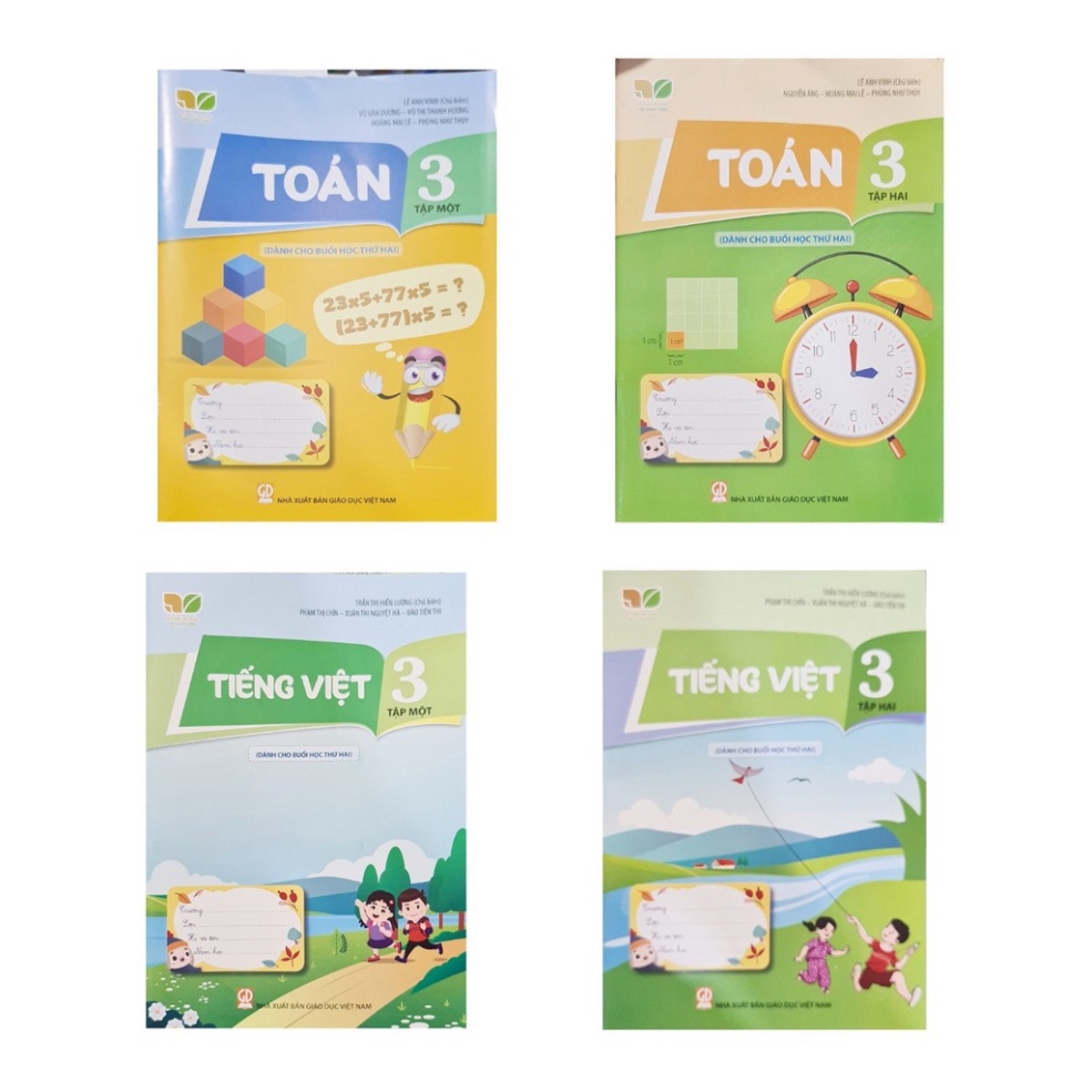 Sách -  Toán + Tiếng việt lớp 3 tập 1+2 dành cho buổi học thứ hai ( kết nối tri thức )