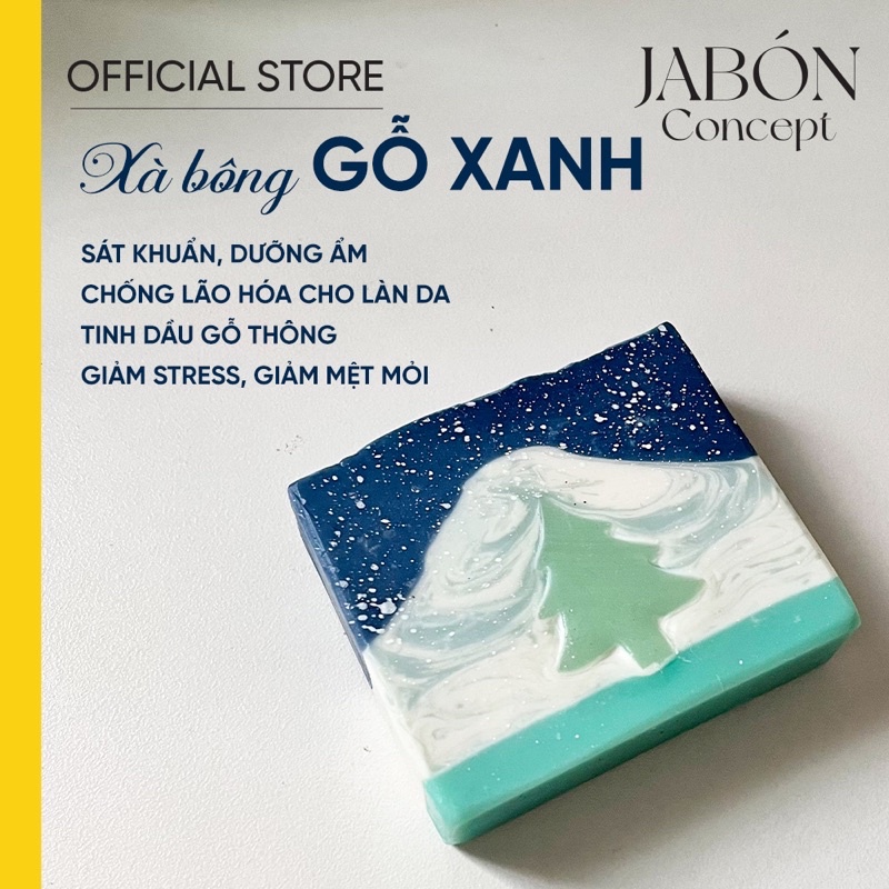 Xà Bông Giáng Sinh Organic tinh dầu GỖ THÔNG Jabón Concept
