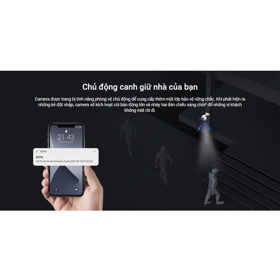 Camera WiFi quay quét ngoài trời EZVIZ H8 Pro 3MP 2K