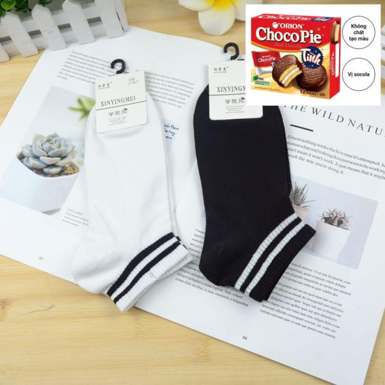 Tất Cổ Ngắn Kẻ Sọc Hàn Quốc