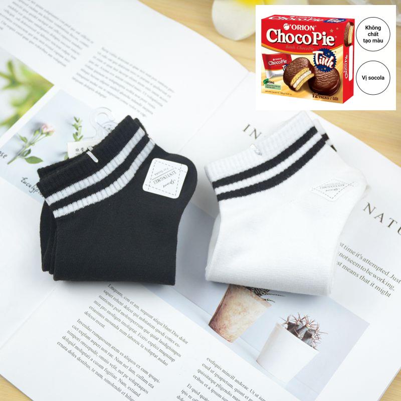 Tất Cổ Ngắn Kẻ Sọc Hàn Quốc