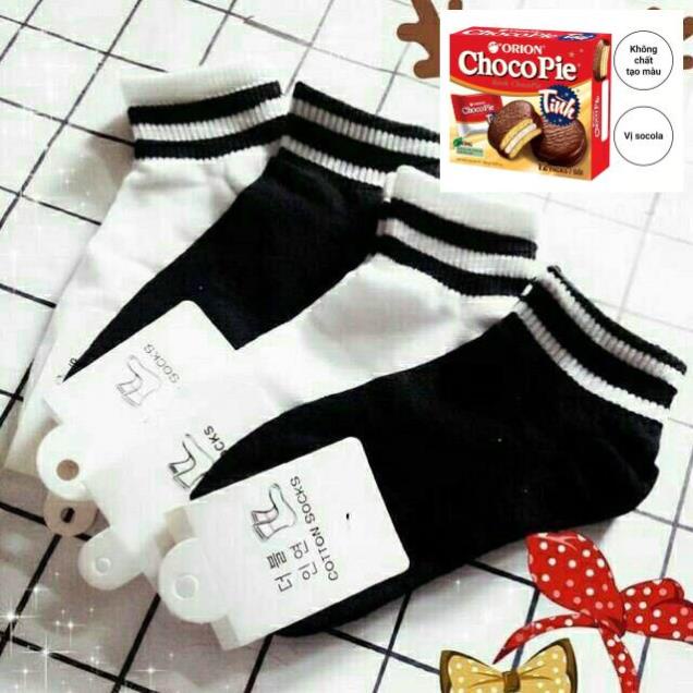 Tất Cổ Ngắn Kẻ Sọc Hàn Quốc