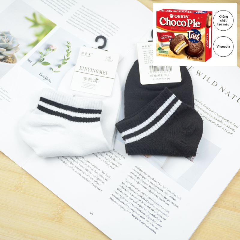 Tất Cổ Ngắn Kẻ Sọc Hàn Quốc