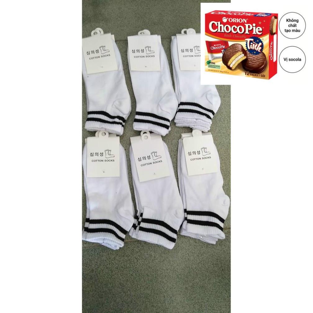 Tất Cổ Ngắn Kẻ Sọc Hàn Quốc