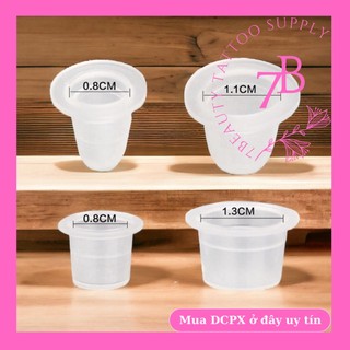 [Túi 100 Cái] Chum Silicon Và Hũ Nhựa Đựng Mực Phun Xăm