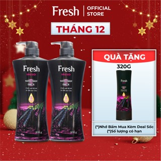  Combo 2 Dầu gội Fresh Bồ kết Suôn mượt óng ả 650g chai 