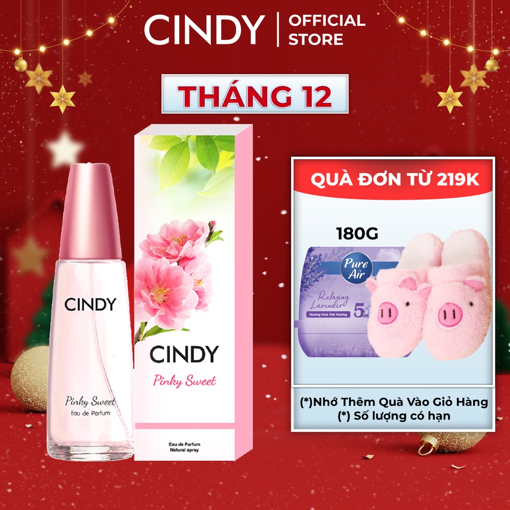 Nước hoa nữ Cindy Pinky Sweet mùi hương ngọt ngào trẻ trung 50ml