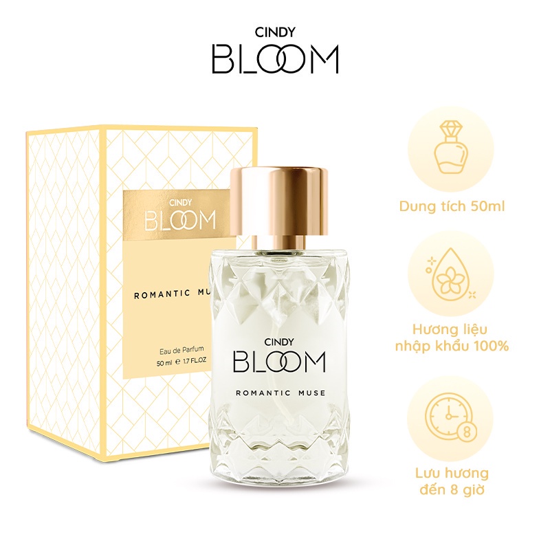 Nước hoa nữ Cindy Bloom Romantic Muse hương quyến rũ lãng mạn 50ml