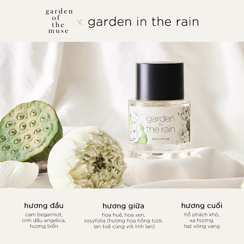 Nước hoa nữ Garden Of The Muse - Garden In The Rain EDP 50ml - Hương Hoa Sen