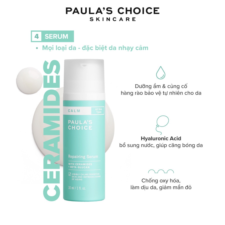 Tinh chất chống lão hóa & làm dịu da nhạy cảm Paula's Choice Calm Repairing Serum 30ml 3720