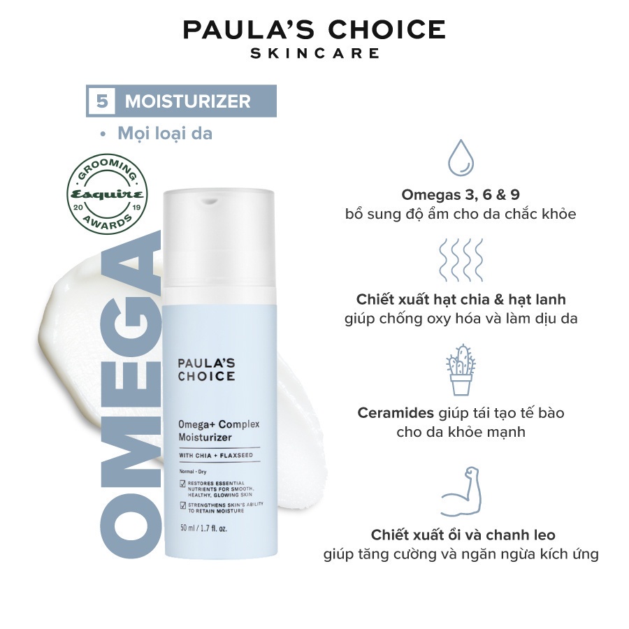 Kem dưỡng ẩm phục hồi, giảm kích ứng và làm khỏe da Paula's Choice Omega+ Complex Moisturizer 50ml Mã: 3390