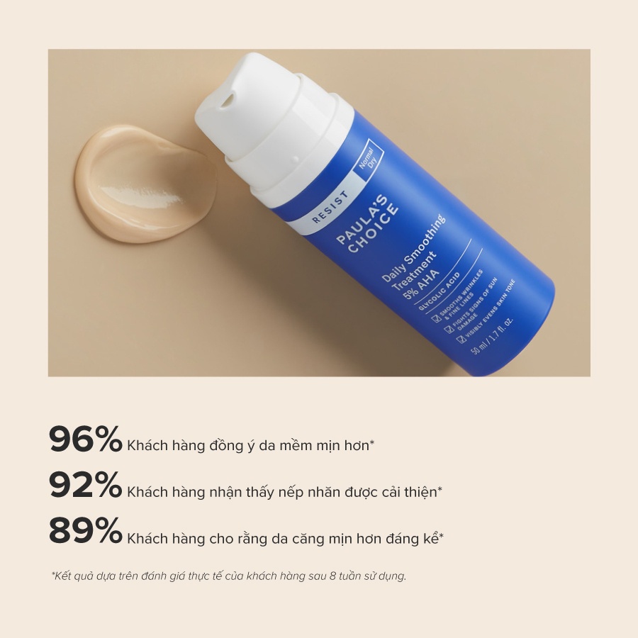 Kem tẩy da chết làm trắng sáng và đều màu da Paula’s Choice RESIST Daily Smoothing Treatment With 5% AHA 50 ml - 7660