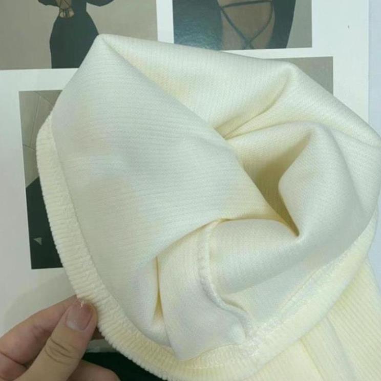 Quần ống rộng nhung tăm nữ ống suông dáng dàicó dây rút cạp chun basic phong cách unisex Hàn Quốc QU7