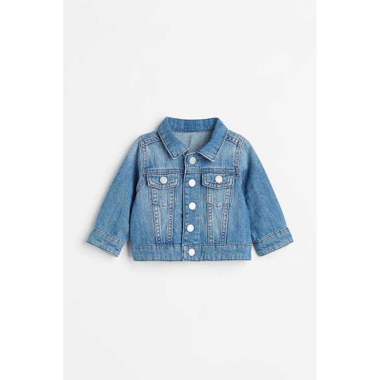 Áo khoác denim jean xanh 1045005001 HM H&M_hàng chính hãng authentic