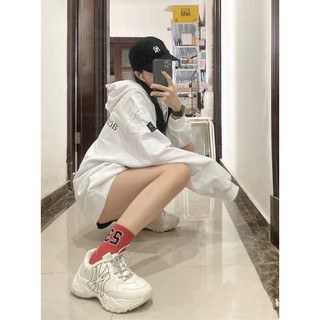 Giày thể thao MLB ny boston Hot trend nam nữ, Giày sneaker MLB độn đế tăng chiều cao dùng đi học,tập gym,chạy bộ
