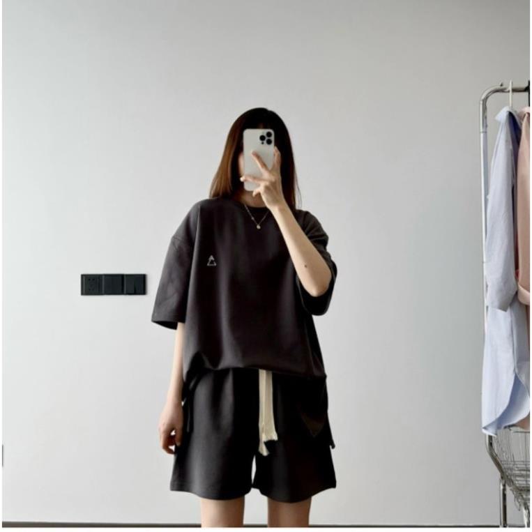 Set bộ đồ nữ dây rút bản to chất bo cotton dầy AO22