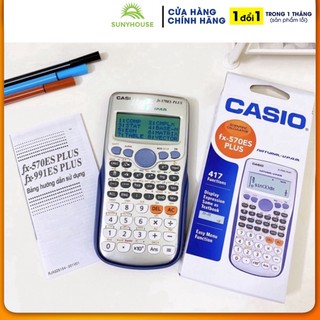 Máy tính casio fx 570es plus máy tính học sinh giá rẻ được mang vào phòng thi - hàng thái bảo hành 24 tháng