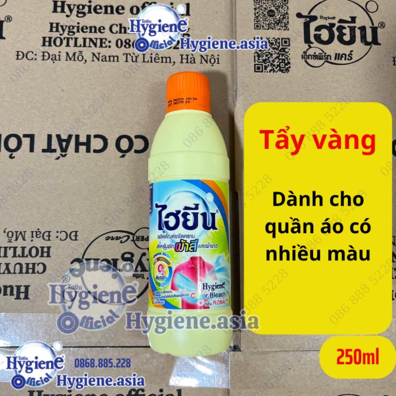 Thuốc tẩy mốc quần áo trắng/màu Hygiene Thái Lan 250ml Siêu Sạch Không Gây Mùi Tẩy