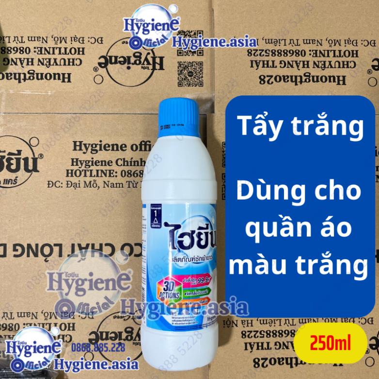 Thuốc tẩy mốc quần áo trắng/màu Hygiene Thái Lan 250ml Siêu Sạch Không Gây Mùi Tẩy