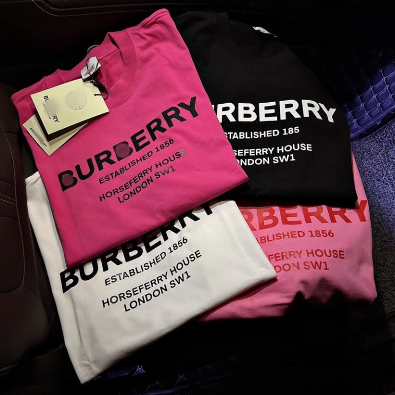 Hàng hot trend  Áo phông cotton tay lỡ BUBERRYY form rộng hot hit chất đẹp