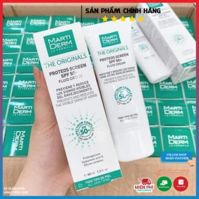 Kem Chống Nắng Phổ Rộng Cho Da Dầu, Mụn, Nám MartiDerm The Proteos Screen SPF50+ 40ml - DORIS SHOP