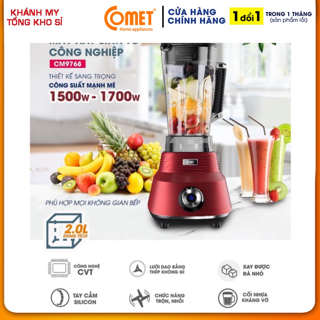Máy xay sinh tố công nghiệp 1700W COMET - CM9768 - Hàng Chính Hãng Bảo Hành 12 Tháng