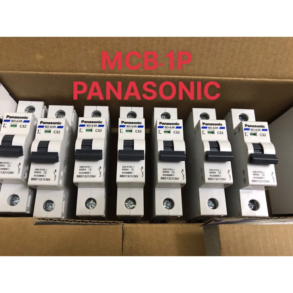 Panasonic - Cầu dao Aptomat MCB CB 1 Tép 1P 1 Pha Panasonic 10A 16A 20A 25A 32A 40A cam kết chính hã