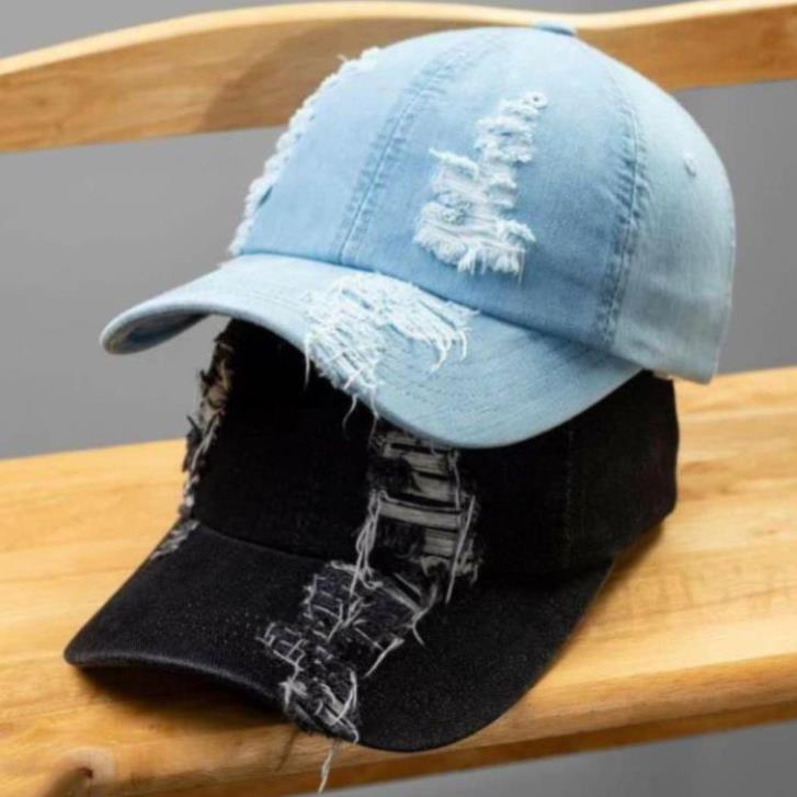 Nón Jean Thời Phong Cách Rách Tưa Bụi, Nón Kết Chất Jean Nam Nữ Siêu Đẹp