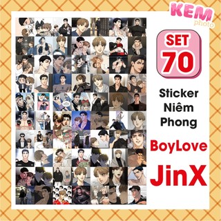 SET 70 sticker niêm phong Boylove JINX VẬN XUI - Đã cắt rời - Tem dán 4x4cm xinh xắn chỉ cần bóc dán | Kemphoto