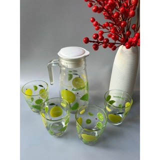 Bộ  bình 4 ly thuỷ tinh cao cấp NutiFood