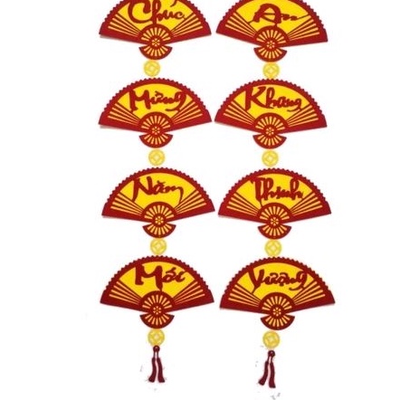 Bộ 2 dây liễn câu đối treo tết vải nỉ