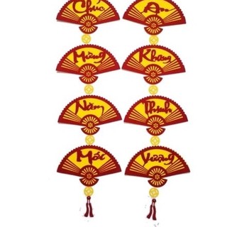 Bộ 2 dây liễn câu đối treo tết vải nỉ